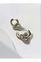 Heart-shaped dangle gold earrings - 2