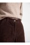 Brown Regular Fit Women's Velvet Trousers - 3