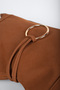 Women's Suede Ring Detailed Zippered Shoulder Bag – Large Casual Model - 4
