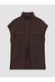 Two Mt Shop Quality Lcw Modest Brown Interlock Plain Women's Vest - 5