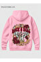 Rock&Roll Vintage Design "Wild Spirit" Written Guitar Back Print Unisex 100% Cotton 3 Yarn Winter Hooded Kangaroo Pocket Basic Sweatshirt (Hoodie)