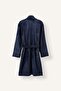Regular Fit Plush Textured Shawl Collar Belted Dressing Gown I2361Ax26Au - 6