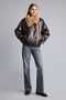 Oversize Plush Collared Double-Breasted Faux Leather Coat I2761Ax26Wn - 2