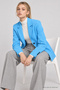 Padded Blazer Woven Jacket Lnt0049 Turquoise - 2