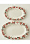 Rose Porcelain Bordered Presentation Plate Set (25 cm + 30 cm)