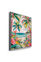 Vibrant Tropical Palm Tree Nature Wall Art | Portrait Framed Canvas Print | Luxury Modern Botanical Decor for Living Room - 3