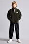 Zippered Stand Collar Plush Basic Cardigan for Boys H2370A826Wn - 2
