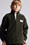 Zippered Stand Collar Plush Basic Cardigan for Boys H2370A826Wn