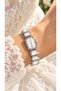 20 mm Mini Case, Silver Stone Steel Band, 5 Atm Pool Sea Use, Women's Wristwatch+Bracelet