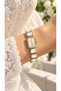 20 mm Mini Case, Yellow Stone Steel Band, 5 Atm Pool and Sea Use, Women's Wristwatch+Bracelet - 2
