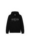 Men's Relaxed Fit Shardonlu Cotton Lace-Up Hooded Kangaroo Pocket Logo Embroidered Black Sweatshirt - 6