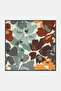 Floral Pattern Viscose Scarf Black-Mint