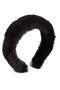 2Pcs Black Plush Feather Crown