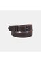 Men's Brown Classic Metal Buckle Sports Leather Belt