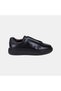 Men's Black Hidden Elastic Leather Casual Sports Shoes - 2