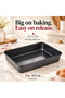 Bliss 9 Inch Rectangular Cake Pan, Heavy Duty Carbon Steel Nonstick Baking Tray, Black 35220L20 - 6