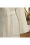 Estelle bamboo embroidered family bathrobe set ecru/sage green m-l/l-xl (6 pieces) - 3