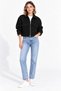Women's Zippered Cashmere Jacket with Flap Pockets - 2
