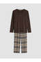 Timeless Clothing & Timeless Choices Standard Fit Checkered Embroidered Men's Pajama Set - 6