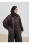 Women's Plaid Contrast Collar Zipper Jacket