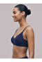Navy Blue Solid Cotton Non-Padded Comfort T-Shirt Bra - 3