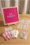 Wheat Felt Decoration Mini Set Girl's Pink Felt Writing Board with Stand and Balloon Chain - 3