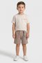 Kids Boy 3 Pcs Heather T-Shirt And Shorts With Key Chain Set, Dark Sage