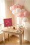 Wheat Felt Decoration Mini Set Girl's Pink Felt Writing Board with Stand and Balloon Chain