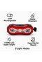 HJ-037 4 SMD LED Super Bright Bicycle Taillight | USB Rechargeable Rear Bike Light with 5 Modes, Water Resistant IPX4, Clip-On Mount for Cycling Safety & Night Rides - 2