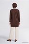 Jacquard Knitwear Cardigan Bitter Brown - 4
