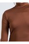 Brown Long Sleeve Mermaid Maxi Evening Dress - 3