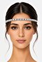 Women 1 Piece Rhinestone Elastic Headband, White