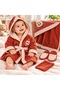 Cotton Crack Pattern 5-Piece Soft Terry Cloth Baby Boy Bathrobe Bath Set 0-2 Years (Bathrobe Bath Towel Washcloth Belt Slippers) - 2