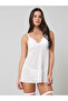 Pack of 4 - Lace Detail Babydoll, Robe, Brief and Stockings Set - 4