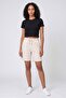 Women Solid Basic Shorts, Black - 2