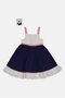 Toddlers Girl 2 Pcs Textured Dress And Hair Clip, Multicolor - 2