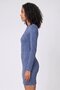 Women Washed Mini Dress, Slate Bue - 3
