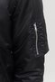 Men's Black Cotracebomber Coat with Zipper Pockets, Ribbed Collar, Casual Seasonal Jacket 12301762 - 4
