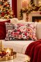 Rectangular Friends Patterned Double-Sided Printed Suede Throw Pillow Cover - New Year - Christmas