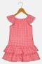 Toddlers Girl Eyelet Ruffle Sleeve Dress, Pink - 3