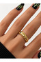 New Model Zircon Stone Adjustable Gold Color Steel Look Women's Ring Special for Divas - 2
