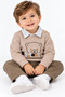 Baby Boy 3-Piece Winter Set Combination Sweatshirt Shirt Pants - 3