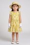 Toddlers Girl 3 Pcs Allover Print Dress And Hat With Gloves, Multicolor
