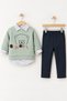 Baby Boy 3-Piece Winter Set Combination Sweatshirt Shirt Pants