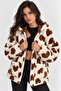 Heart Pattern Fleece Hooded Sweatshirt - 3
