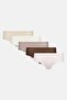 Essentials By Women 5 Pcs Solid Hipster Panties, Multicolor - 2