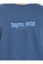 Men Blue Oversized Front Screen Print Cotton Terry T-Shirt - 4