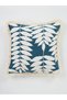 1-Piece Embroidered Square Cushion Cover 18x18inches, Cotton Blend - 3