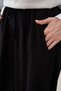 Women's Elastic Waist Lace Detail Trousers Black - 4