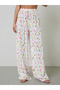 White Tulip Pocket Print T-Shirt and Wide Leg Pyjama Set - 4